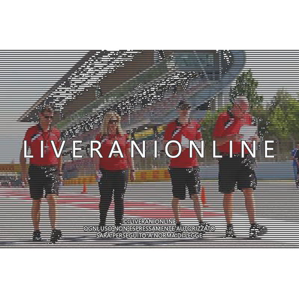 (L to R): Graeme Lowdon (GBR) Manor Marussia F1 Team Chief Executive Officer; Laura Booth (GBR) Manor Marussia F1 Team; Marc Hynes (GBR) Manor Marussia F1 Team Driver Coach; and John Booth (GBR) Manor Marussia F1 Team Team Principal walk the circuit. 07.05.2015. Formula 1 World Championship, Rd 5, Spanish Grand Prix, Barcelona, Spain, Preparation Day. /AGENZIA ALDO LIVERANI SAS - ITALY ONLY - EDITORIAL USE ONLY - Gp f1 Barcellona Spagna - preparativi