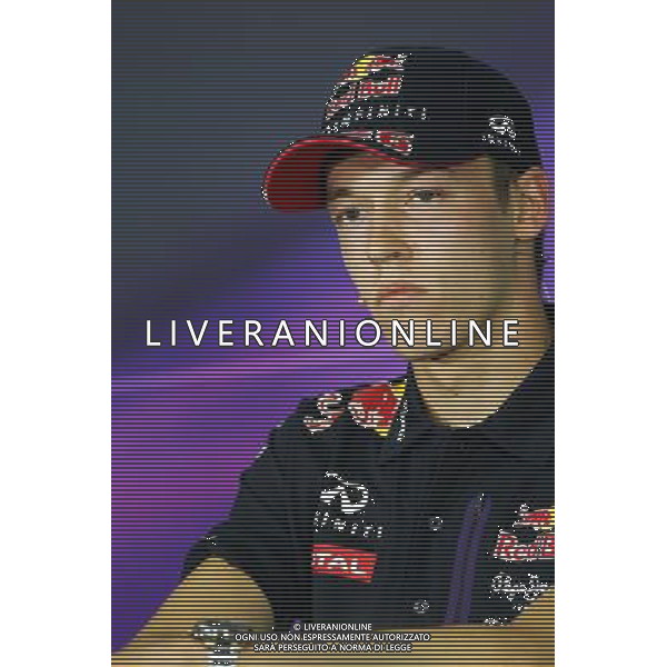 Daniil Kvyat (RUS) Red Bull Racing in the FIA Press Conference. 07.05.2015. Formula 1 World Championship, Rd 5, Spanish Grand Prix, Barcelona, Spain, Preparation Day. /AGENZIA ALDO LIVERANI SAS - ITALY ONLY - EDITORIAL USE ONLY - Gp F1 Barcellona Spagna - Preparativi