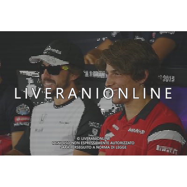Roberto Merhi (ESP) Manor Marussia F1 Team and Fernando Alonso (ESP) McLaren in the FIA Press Conference. 07.05.2015. Formula 1 World Championship, Rd 5, Spanish Grand Prix, Barcelona, Spain, Preparation Day. /AGENZIA ALDO LIVERANI SAS - ITALY ONLY - EDITORIAL USE ONLY - Gp F1 Barcellona Spagna - Preparativi