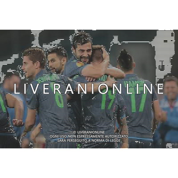 UEFA Europa League 2014/2015 Semifinale Andata Napoli - 07.05.2015 Napoli-Dnipro Nella Foto:ESULTANZA DAVID LOPEZ /Ph.Mosca-Ag. Aldo Liverani