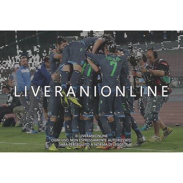 UEFA Europa League 2014/2015 Semifinale Andata Napoli - 07.05.2015 Napoli-Dnipro Nella Foto:ESULTANZA DAVID LOPEZ /Ph.Mosca-Ag. Aldo Liverani