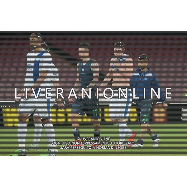 UEFA Europa League 2014/2015 Semifinale Andata Napoli - 07.05.2015 Napoli-Dnipro Nella Foto:FINE GARA DNIPRO delusione INSIGNE E HAMSIK /Ph.Mosca-Ag. Aldo Liverani