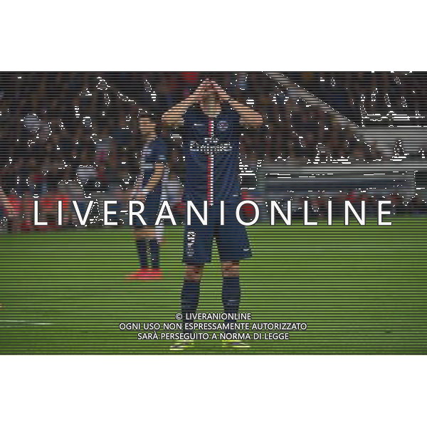 Deception Edinson CAVANI - 08.05.2015 - PSG / Guingamp - 36eme journee de Ligue 1 Photo : Dave Winter / Icon Sport AG ALDO LIVERANI SAS ONLY ITALY