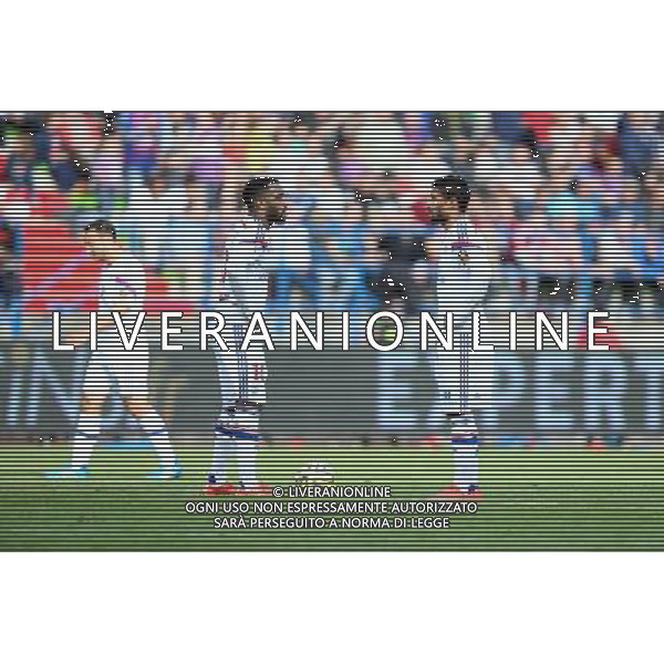 Alexandre LACAZETTE / Nabil FEKIR - 09.05.2015 - Caen / Lyon - 36eme journee de Ligue 1 Photo : Vincent Michel / Icon Sport AG ALDO LIVERANI SAS ONLY ITALY