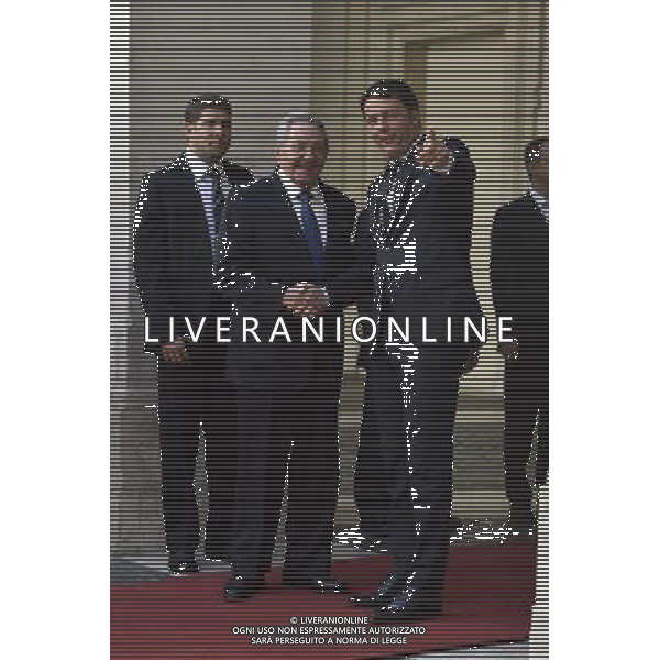 Il presidente cubano Raul Castro a palazzo Chigi per l\'incontro con il premier Matteo Renzi - Roma 10 maggio 2015 ©Corradetti/AGENZIA ALDO LIVERANI Sas