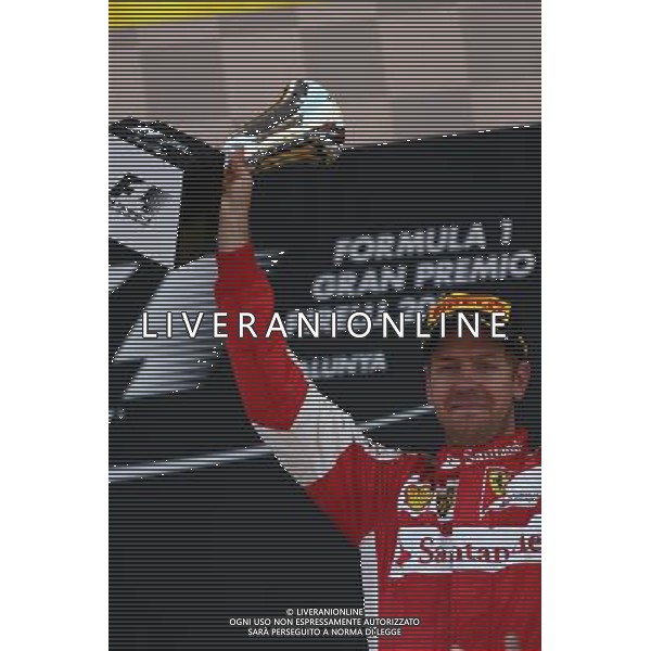 3rd place Sebastian Vettel (GER) Ferrari. 10.05.2015. Formula 1 World Championship, Rd 5, Spanish Grand Prix, Barcelona, Spain, Race Day. AG ALDO LIVERANI SAS ONLY ITALY