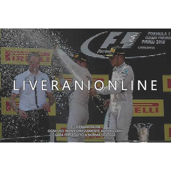 Lewis Hamilton (GBR), Mercedes AMG F1 Team and Nico Rosberg (GER), Mercedes AMG F1 Team 10.05.2015. Formula 1 World Championship, Rd 5, Spanish Grand Prix, Barcelona, Spain, Race Day. AG ALDO LIVERANI SAS ONLY ITALY