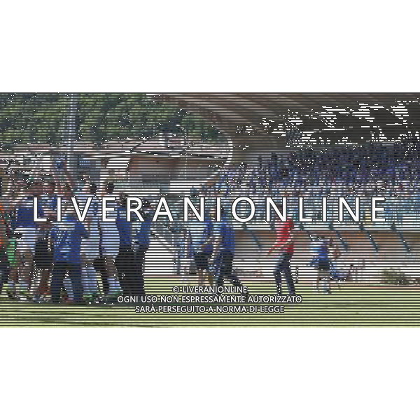 Lumezzane - Novara Campionato calcio di Lega Pro, Lumezzane 10 maggio 2015. nella foto esultanze finali del Novara, per la promozione in Serie B Ph Fotolive Simone Venezia/AGENZIA ALDO LIVERANI Sas