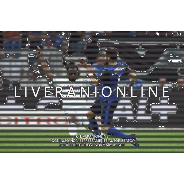 Faute de Nicolas Nkoulou sur Joao Mouthino - 10.05.2015 - Marseille / Monaco - 36eme journee de Ligue 1 Photo : Alexandre Dimou / Icon Sport AG ALDO LIVERANI SAS ONLY ITALY