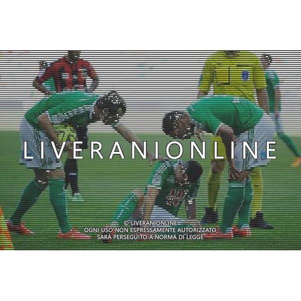 BLESSURE DE Romain HAMOUMA - 10.05.2015 - Saint Etienne / Nice - 36eme journee de Ligue 1 Photo : Jean Paul Thomas / Icon Sport AG ALDO LIVERANI SAS ONLY ITALY