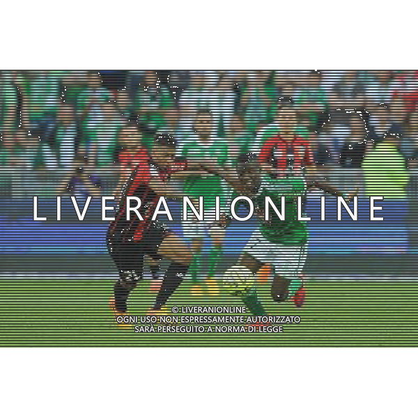 Lloyd PALUN / Max Alain GRADEL - 10.05.2015 - Saint Etienne / Nice - 36eme journee de Ligue 1 Photo : Jean Paul Thomas / Icon Sport AG ALDO LIVERANI SAS ONLY ITALY