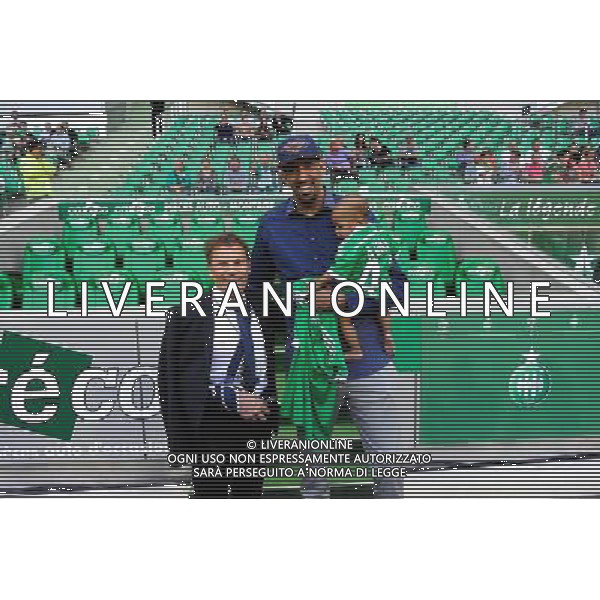 Roland ROMEYER / Alexis Ajinca - 10.05.2015 - Saint Etienne / Nice - 36eme journee de Ligue 1 Photo : Jean Paul Thomas / Icon Sport AG ALDO LIVERANI SAS ONLY ITALY