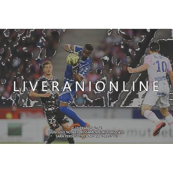 Kossi AGASSA - 09.05.2015 - Evian Thonon / Reims - 36eme journee de Ligue 1 Photo : Jean Paul Thomas / Icon Sport AG ALDO LIVERANI SAS ONLY ITALY