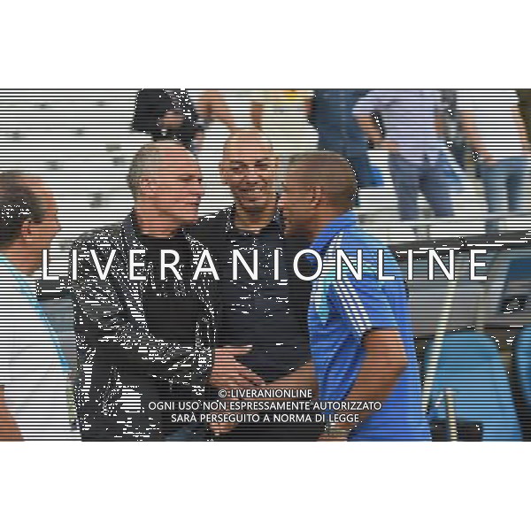 Bruno Germain / Carlos Mozer / Franck Passi - 10.05.2015 - Marseille / Monaco - 36eme journee de Ligue 1 Photo : Alexandre Dimou / Icon Sport AG ALDO LIVERANI SAS ONLY ITALY