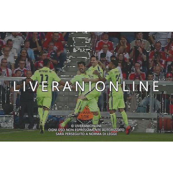 firo Fu§ball, Fussball, 12.05.2015 Uefa Champions League, CL Saison 2014/2015 CHL Halbfinale, RŸckspiel Jubel NEYMAR,Luis Suarez and Lionel Messi , Barcelona, Dani Alves $worldrights Es gelten unsere AGB, einsehbar auf www.firosportphoto.de ¤ONLY FOR USE IN GERMANY !!!! Photo : BPI, copyright by firo sportphoto: Coesfelder Str.207 48249 DŸlmen www.firosportphoto.de mail@firosportphoto.de (V o l k s b a n k B o c h u m - W i t t e n ) BLZ.: 430 601 29 Kt. Nr.: 341 117 100 Tel:Ê 02594 - 9916004 Fax:Ê02594 - 9916005 AG ALDO LIVERANI SAS ONLY ITALY