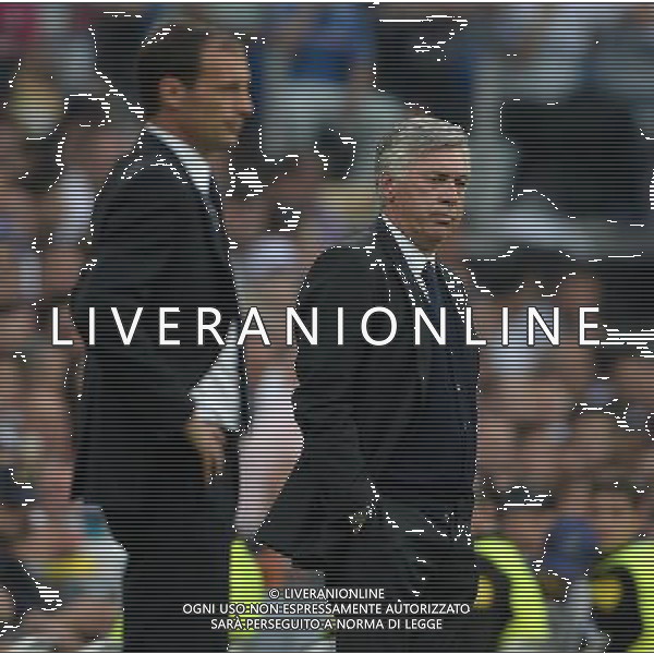 UEFA Champions League 2014/2015 Semifinale Ritorno Madrid - 13.05.2015 Real Madrid-Juventus Nella Foto:ancelotti carlo e massimiliano allegri /Ph.Vitez-Ag. Aldo Liverani