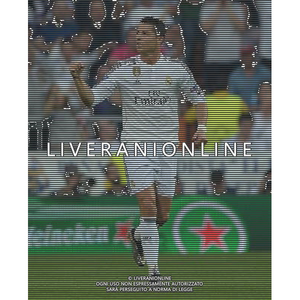 UEFA Champions League 2014/2015 Semifinale Ritorno Madrid - 13.05.2015 Real Madrid-Juventus Nella Foto: esultanza dopo il gol su rigore di cristiano ronaldo del 1-0 /Ph.Vitez-Ag. Aldo Liverani