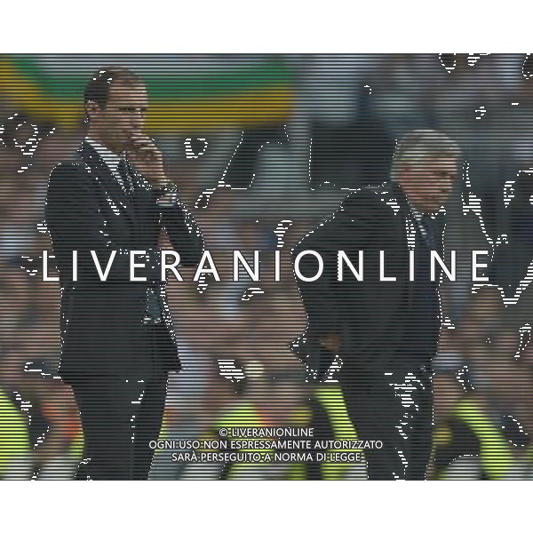 UEFA Champions League 2014/2015 Semifinale Ritorno Madrid - 13.05.2015 Real Madrid-Juventus Nella Foto:allegri massimiliano e carlo ancelotti /Ph.Vitez-Ag. Aldo Liverani