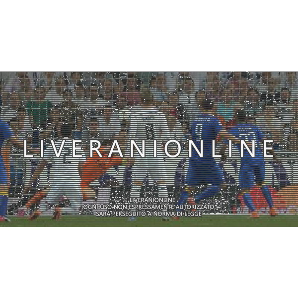 UEFA Champions League 2014/2015 Semifinale Ritorno Madrid - 13.05.2015 Real Madrid-Juventus Nella Foto: il gol del pareggio di alvaro morata del 1-1 /Ph.Vitez-Ag. Aldo Liverani