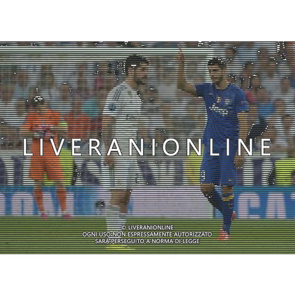 UEFA Champions League 2014/2015 Semifinale Ritorno Madrid - 13.05.2015 Real Madrid-Juventus Nella Foto: esultanza dopo il gol del pareggio di alvaro morata del 1-1 /Ph.Vitez-Ag. Aldo Liverani