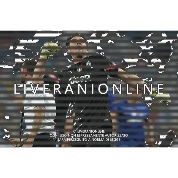 UEFA Champions League 2014/2015 Semifinale Ritorno Madrid - 13.05.2015 Real Madrid-Juventus Nella Foto: esultanza di gianluigi buffon a fine gara /Ph.Vitez-Ag. Aldo Liverani