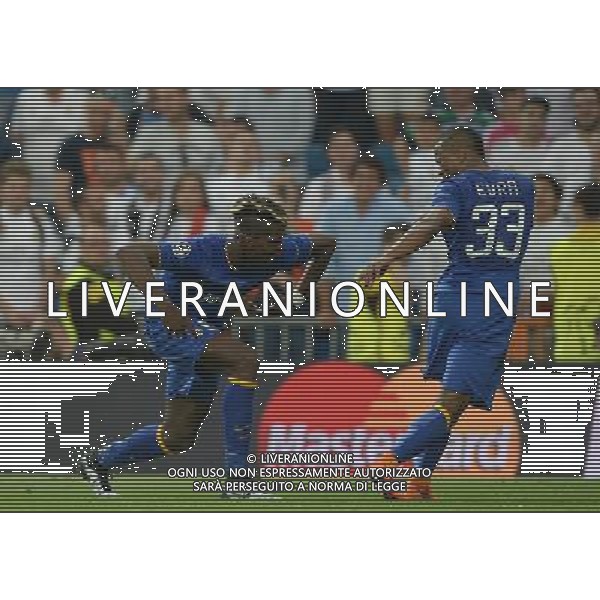 UEFA Champions League 2014/2015 Semifinale Ritorno Madrid - 13.05.2015 Real Madrid-Juventus Nella Foto: esultanza con il ballo finale di paul pogba e evra /Ph.Vitez-Ag. Aldo Liverani