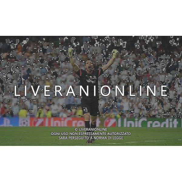 UEFA Champions League 2014/2015 Semifinale Ritorno Madrid - 13.05.2015 Real Madrid-Juventus Nella Foto:esultanza di gianluigi buffon a fine gara /Ph.Vitez-Ag. Aldo Liverani
