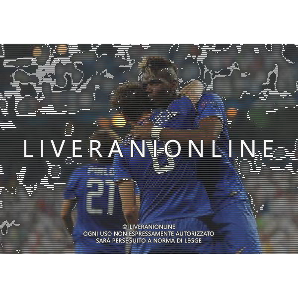 UEFA Champions League 2014/2015 Semifinale Ritorno Madrid - 13.05.2015 Real Madrid-Juventus Nella Foto:esultanza finale dei giocatori della juventus - claudio marchisio e paul pogba /Ph.Vitez-Ag. Aldo Liverani