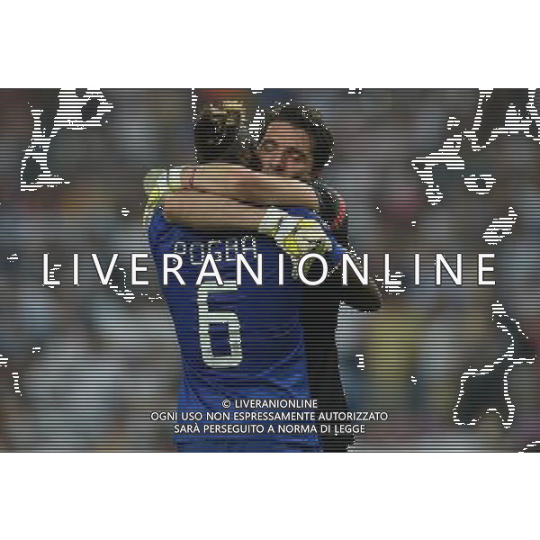 UEFA Champions League 2014/2015 Semifinale Ritorno Madrid - 13.05.2015 Real Madrid-Juventus Nella Foto:Buffon Gianluigi-Pogba Paul /Ph.Vitez-Ag. Aldo Liverani