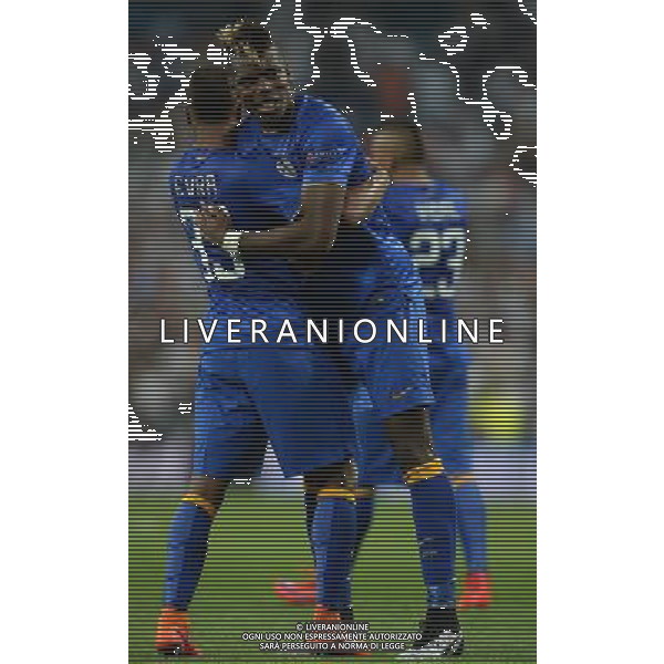 UEFA Champions League 2014/2015 Semifinale Ritorno Madrid - 13.05.2015 Real Madrid-Juventus Nella Foto:Pogba Paul-Evra Patrice /Ph.Vitez-Ag. Aldo Liverani