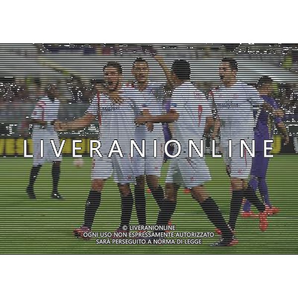 UEFA Europa League 2014/2015 Semifinale Ritorno Firenze - 14.05.2015 Fiorentina-Siviglia Nella Foto: esultanza dopo il gol di carrico /Ph.Vitez-Ag. Aldo Liverani