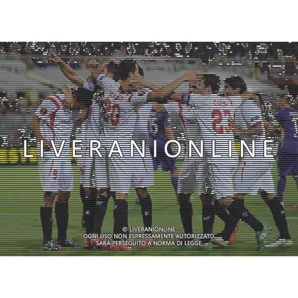UEFA Europa League 2014/2015 Semifinale Ritorno Firenze - 14.05.2015 Fiorentina-Siviglia Nella Foto: esultanza dopo il gol di carrico /Ph.Vitez-Ag. Aldo Liverani
