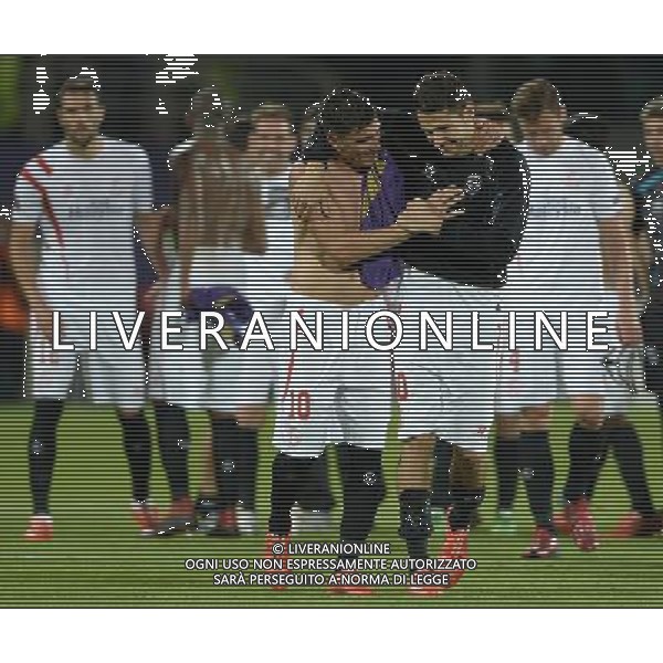 UEFA Europa League 2014/2015 Semifinale Ritorno Firenze - 14.05.2015 Fiorentina-Siviglia Nella Foto:reyes e vitolo festeggiano /Ph.Vitez-Ag. Aldo Liverani