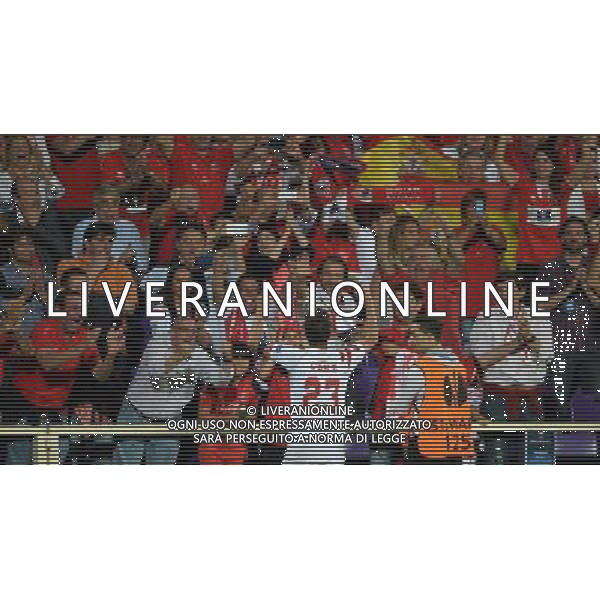 UEFA Europa League 2014/2015 Semifinale Ritorno Firenze - 14.05.2015 Fiorentina-Siviglia Nella Foto:coke esulta con i tifosi /Ph.Vitez-Ag. Aldo Liverani