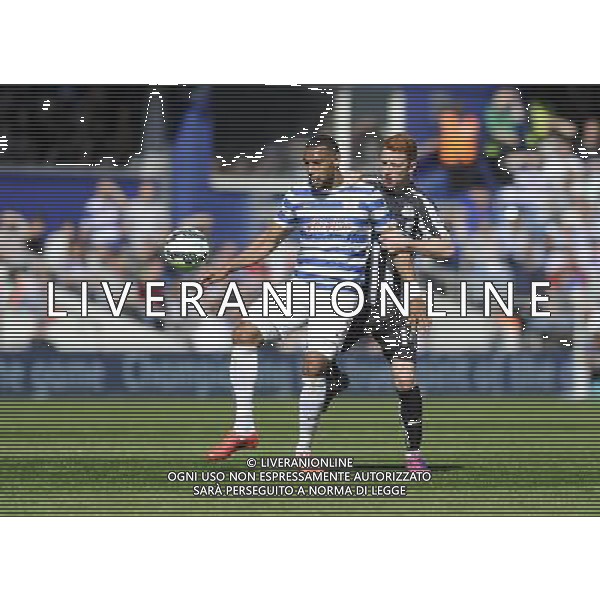 Queens Park Rangers\' Matt Phillips holds off the challenge from Newcastle United\'s Jack Colback Photographer Ashley Western/CameraSport Football - Barclays Premiership - Queens Park Rangers v Newcastle United - Saturday 16th May 2015 - Loftus Road - London © CameraSport - 43 Linden Ave. Countesthorpe. Leicester. England. LE8 5PG - Tel: +44 (0) 116 277 4147 - admin@camerasport.com - www.camerasport.com AG ALDO LIVERANI SAS ONLY ITALY