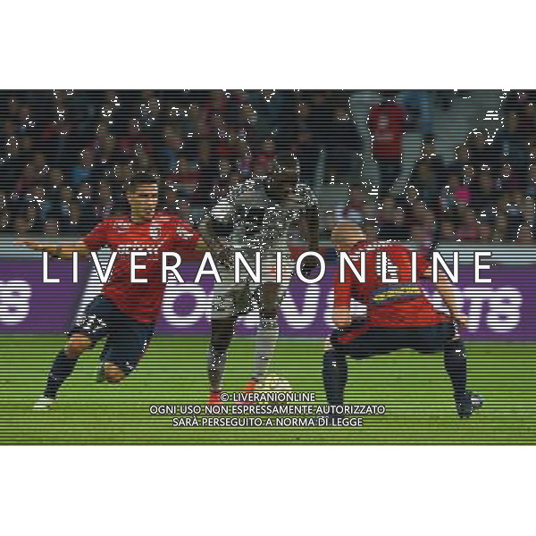 Marco LOPES / Benjamin MENDY - 16.05.2015 - Lille / Marseille - 37eme journee de Ligue 1 Photo : Gaston Petrelli / Icon Sport /AGENZIA ALDO LIVERANI Sas - ITALY ONLY - EDITORIAL USE ONLY
