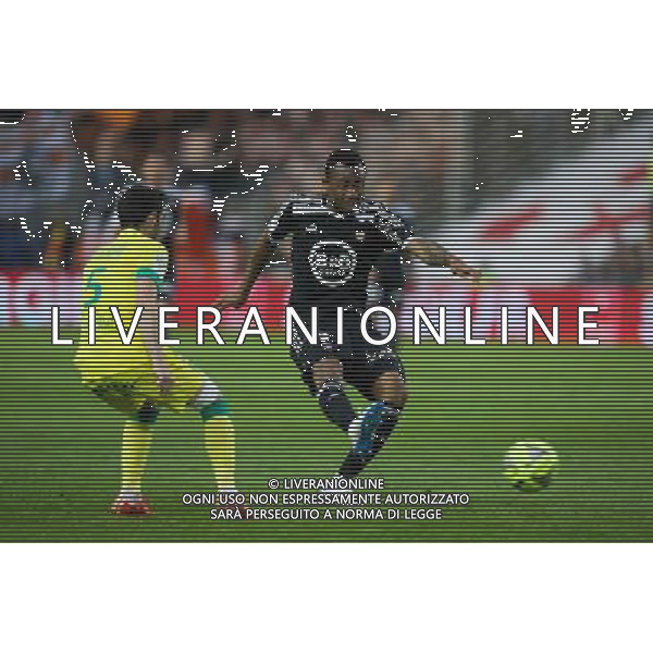 Jordan AYEW / Olivier VEIGNEAU - 16.05.2015 - Nantes / Lorient - 37eme journee de Ligue 1 Photo : Vincent Michel / Icon Sport /AGENZIA ALDO LIVERANI Sas - ITALY ONLY - EDITORIAL USE ONLY