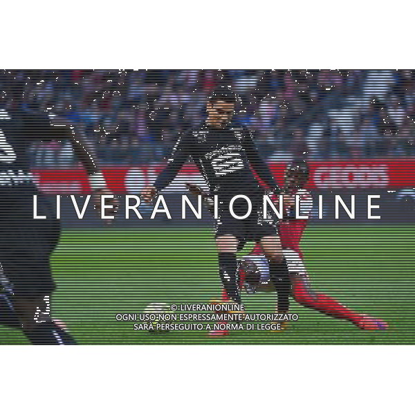 Benjamin ANDRE / Prince ONIANGUE - 16.05.2015 - Reims / Rennes - 37eme journee de Ligue 1 Photo : Dave Winter / Icon Sport /AGENZIA ALDO LIVERANI Sas - ITALY ONLY - EDITORIAL USE ONLY