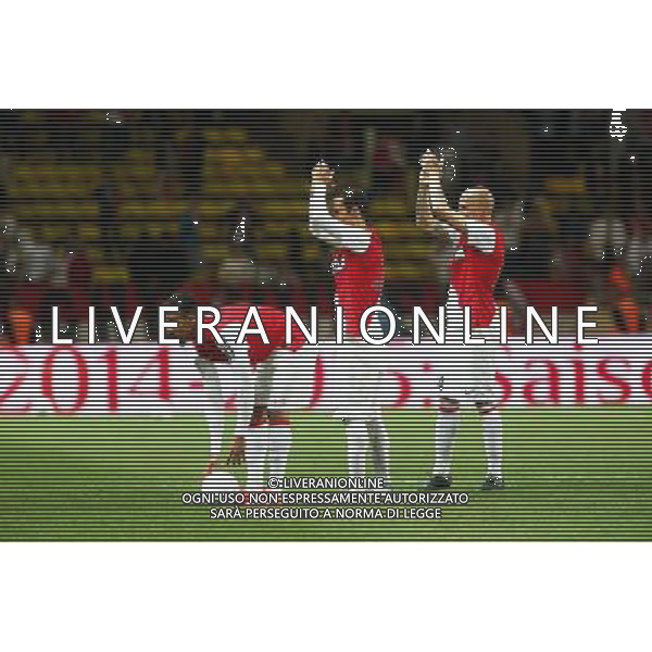 Nabil DIRAR / Ricardo CARVALHO / Andrea RAGGI - 16.05.2015 - Monaco / Metz - 37eme journee de Ligue 1 Photo : Serge Haouzi / Icon Sport AG ALDO LIVERANI SAS ONLY ITALY