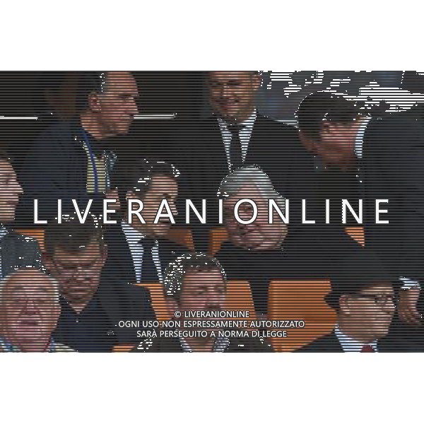 Nicolas Sarkozy / Louis Nicollin - 16.05.2015 - Montpellier / Paris Saint Germain - 37eme journÌ©e de Ligue 1 Photo : Alexandre Dimou / Icon Sport AG ALDO LIVERANI SAS ONLY ITALY