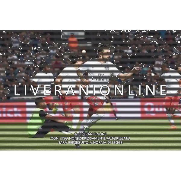 Joie PSG - Ezequiel Lavezzi - 16.05.2015 - Montpellier / Paris Saint Germain - 37eme journÌ©e de Ligue 1 Photo : Alexandre Dimou / Icon Sport AG ALDO LIVERANI SAS ONLY ITALY