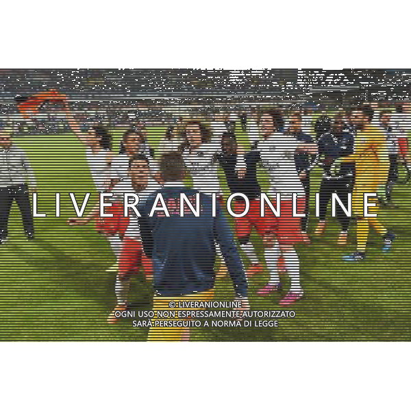 Joie PSG Champion - 16.05.2015 - Montpellier / Paris Saint Germain - 37eme journÌ©e de Ligue 1 Photo : Alexandre Dimou / Icon Sport AG ALDO LIVERANI SAS ONLY ITALY