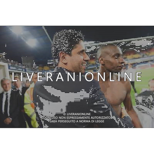 Joie PSG Champion - Blaise MATUIDI / Nasser AL KHELAIFI - 16.05.2015 - Montpellier / Paris Saint Germain - 37eme journÌ©e de Ligue 1 Photo : Alexandre Dimou / Icon Sport AG ALDO LIVERANI SAS ONLY ITALY