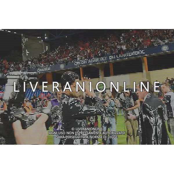 Joie PSG Champion - Nasser AL KHELAIFI - 16.05.2015 - Montpellier / Paris Saint Germain - 37eme journÌ©e de Ligue 1 Photo : Alexandre Dimou / Icon Sport AG ALDO LIVERANI SAS ONLY ITALY