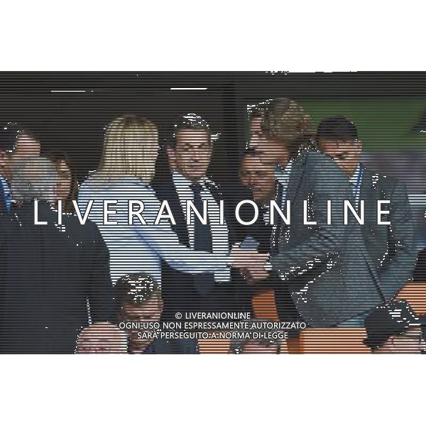 Jean Sarkozy / Nicolas Sarkozy - 16.05.2015 - Montpellier / Paris Saint Germain - 37eme journee de Ligue 1 Photo : Alexandre Dimou / Icon Sport AG ALDO LIVERANI SAS ONLY ITALY