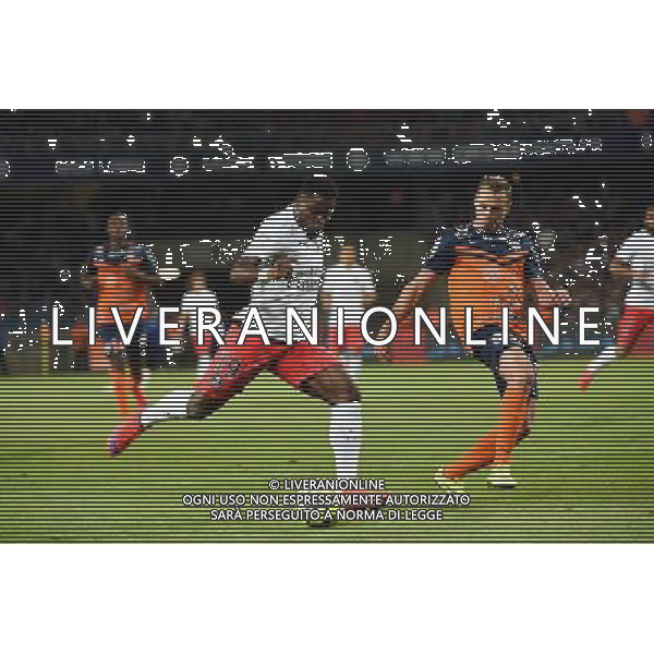 Serge Aurier / Kevin Berigaud - 16.05.2015 - Montpellier / Paris Saint Germain - 37eme journee de Ligue 1 Photo : Alexandre Dimou / Icon Sport AG ALDO LIVERANI SAS ONLY ITALY