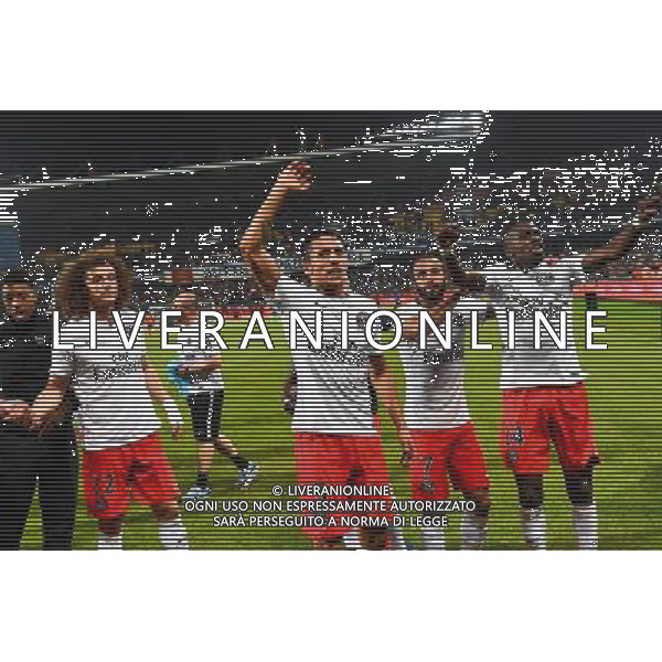 Joie PSG Champion - MARQUINHOS - 16.05.2015 - Montpellier / Paris Saint Germain - 37eme journee de Ligue 1 Photo : Alexandre Dimou / Icon Sport AG ALDO LIVERANI SAS ONLY ITALY