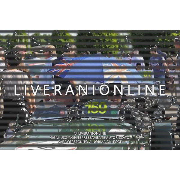 Warren Kennedy e navigatore aspettano la prova cronometro nel circuito velocitˆ di Monza foto g piazzolla-ag aldo liverani sas