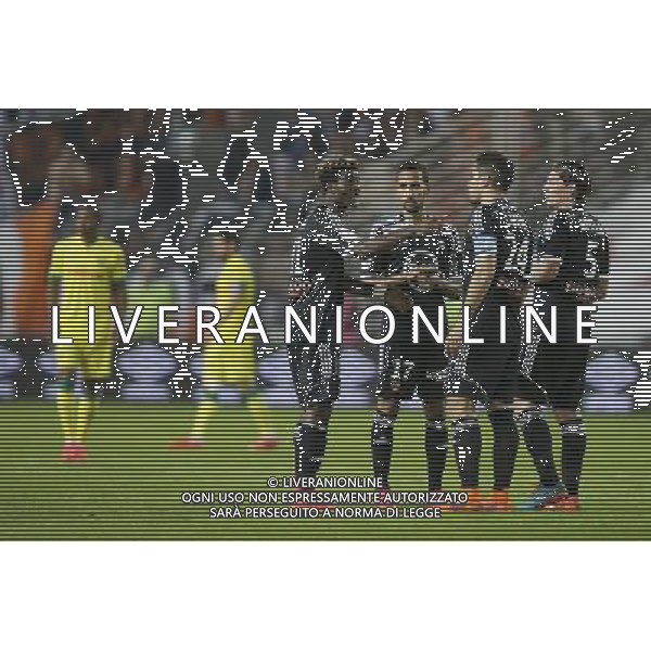Didier NDONG / Walid MESLOUB / Wesley LAUTOA / Medhi MOSTEFA - 16.05.2015 - Nantes / Lorient - 37eme journee de Ligue 1 Photo : Vincent Michel / Icon Sport AG ALDO LIVERANI SAS ONLY ITALY