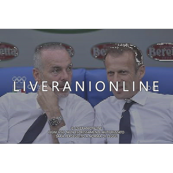 Roma - 20/05/2015 - Stadio Olimpico - Finale Tim Cup 2014-2015 - Juventus vs SS Lazio - nella foto: Stefano Pioli con Giacomo Murelli in panchina / Ph. Fabrizio Corradetti - Ag. Aldo Liverani Sas